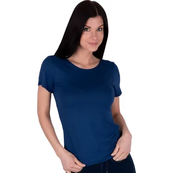 Dámské spodní prádlo Dámské jednobarevné tričko Carla Edition II Babell Barva/Velikost: granát (modrá) / S/M