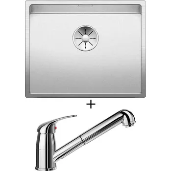 Nerezový dřez Nerezový dřez SET Blanco CLARON 500-IF nerez Durinox 523390 + Blanco DARAS-S chrom 517731