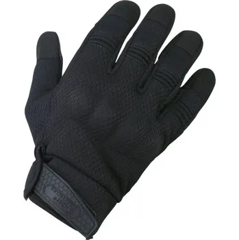 KOMBAT Rukavice taktické RECON s ochranou kloubů ČERNÉ S ČERNÁ - BLACK