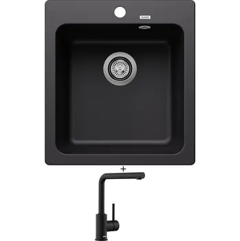 Granitový dřez SET Blanco NAYA 45 černá 526572 + Blanco MILA černá matná 526657
