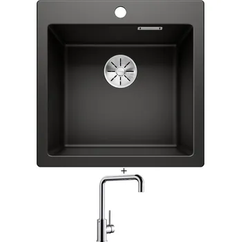 Granitový dřez Granitový dřez SET Blanco PLEON 5 černá 525951 + Blanco MILI chrom 519413