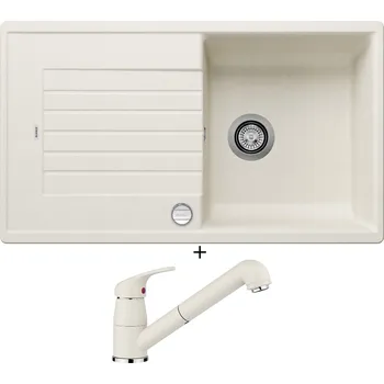 Granitový dřez Granitový dřez SET Blanco ZIA 5 S bílá soft s excentrem + Blanco DARAS-S bílá soft 526937