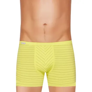 Trenýrky Pánské boxerky s delší nohavičkou a podélným proužkem vzor 315 Fabio Barva/Velikost: žlutá / XL/XXL
