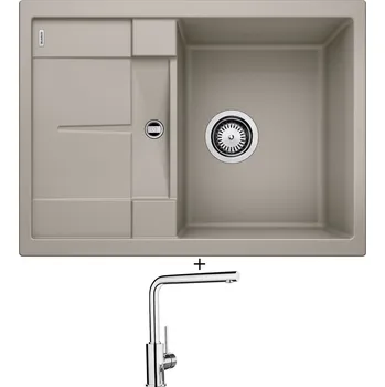 Kuchyňský dřez Granitový dřez SET Blanco METRA 45 S Compact tartufo 519569 + Blanco MILA chrom 519414