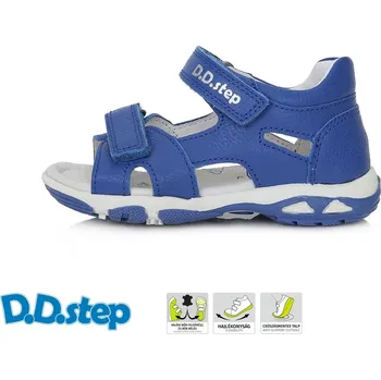 Dětská treková obuv D.D.step chlapecké sandály G290-41965AL Barva: modrá, Velikost: 34