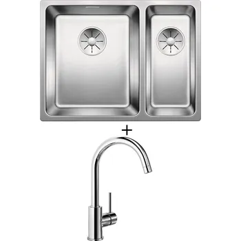 Nerezový dřez Nerezový dřez SET Blanco ANDANO 340/180-IF nerez hedvábný lesk 522975 + Blanco MIDA chrom 517742