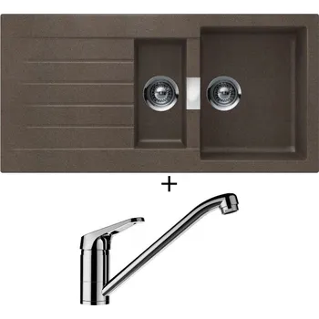 Granitový dřez Granitový dřez SET Schock SIGNUS D-150 Bronze + Schock COSMO 525001 chrom