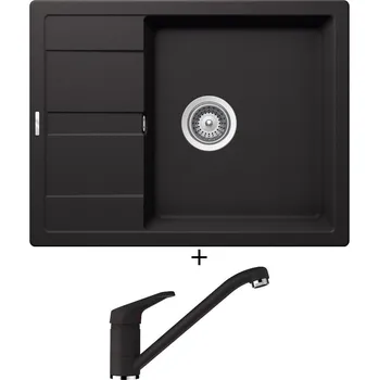Granitový dřez Granitový dřez SET Schock MANHATTAN D-100 Nero + Schock COSMO 525001 Nero