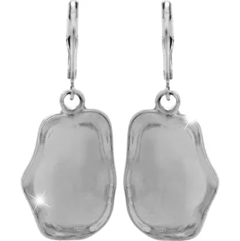 Módní doplněk JSB bijoux s.r.o. Ocelové náušnice klapky s nepravidelným plným oválem bez krystalů