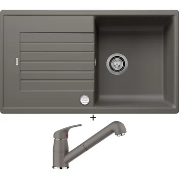 Granitový dřez Granitový dřez SET Blanco ZIA 5 S šedá vulkán s excentrem + Blanco DARAS-S šedá vulkán 526936