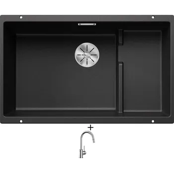 Granitový dřez Dřez pod desku SET Blanco SUBLINE 700 U Level antracit 523538 + Blanco MIDA-S chrom 521454