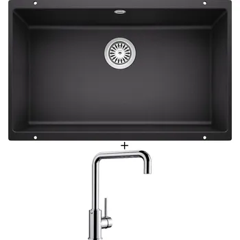 Granitový dřez Dřez pod desku SET Blanco ROTAN 700 U antracit 521344 + Blanco MILI chrom 519413