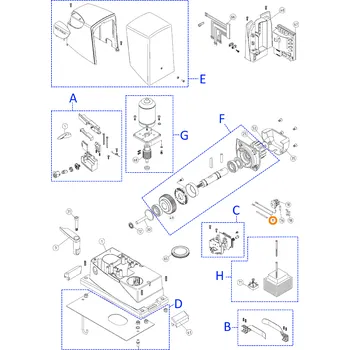 Pohon brány Nice CA33.5320 zapojení transformátoru ROBUS