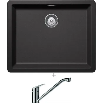 Granitový dřez Dřez pod desku SET Schock GREENWICH N-100L U Stone + Schock EVINAS 577000 nerez