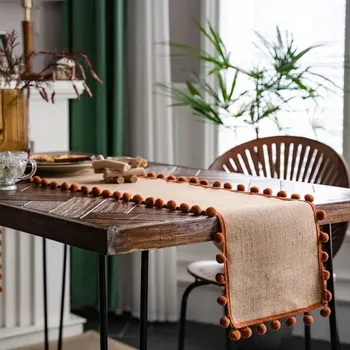 Vánoce Vánoční běhoun v bohémském stylu s třásněmi - 22,30x200 cm