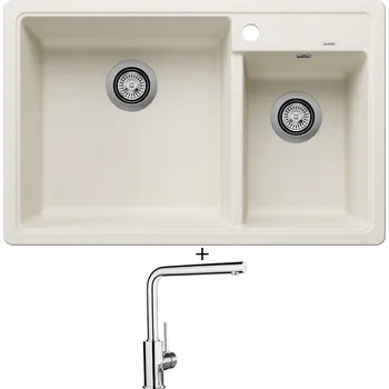Granitový dřez Granitový dřez SET Blanco LEGRA 8 bílá soft 527089 + Blanco MILA chrom 519414
