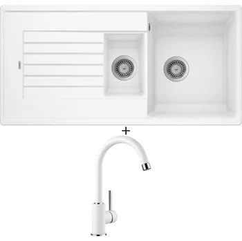 Granitový dřez Granitový dřez SET Blanco ZIA 6 S bílá 514742 + Blanco MIDA bílá 519418