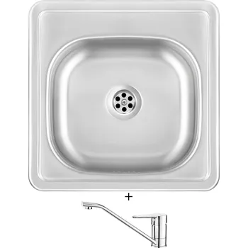 Nerezový dřez Nerezový dřez SET Deante ZMU 0100 nerez + Deante CORIO BFC 060M chrom