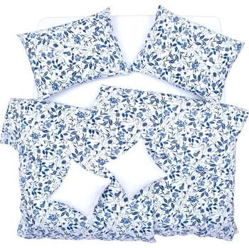 Povlečení SCANquilt povlečení SATÉN PLUS brianna bílomodrá 140 x 200/70 x 90 cm