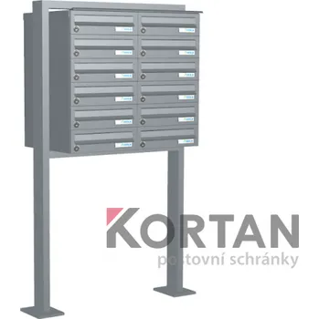 Poštovní schránka Poštovní schránka B-019 - volně stojící ve stojanu z JPU profilu - lakovaná RAL 7035 - světle šedá