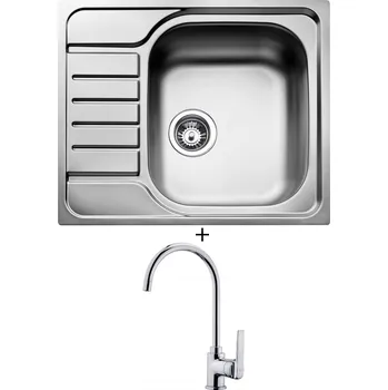 Nerezový dřez Nerezový dřez SET Teka CLASSIC 1B 1/2D 580 X MC nerez + Teka IN 995 CR chrom