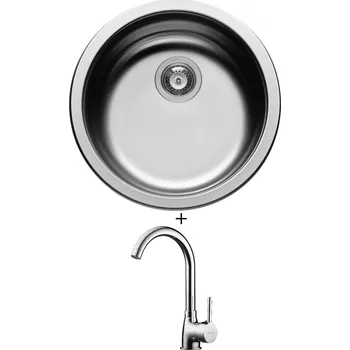 Nerezový dřez Nerezový dřez SET Pyramis CR 3 1/2 nerez + Pyramis BELLO chrom