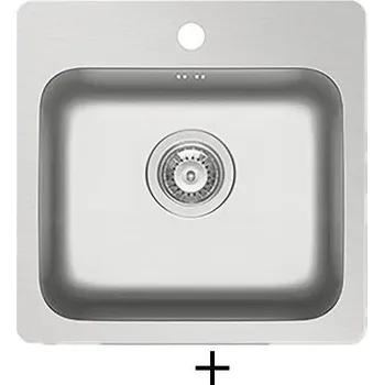 Nerezový dřez Nerezový dřez SET Pyramis ZERIA (46x45) 1B nerez + Pyramis SILVIO chrom