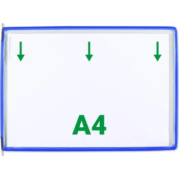 tarifold kapsy s úchyty, A4 na šířku, otevřené shora, modré - 10 ks