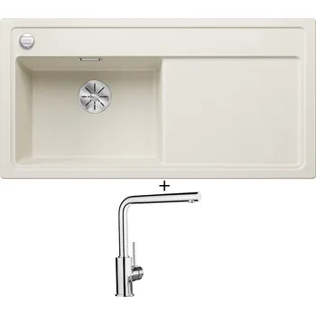 Granitový dřez Granitový dřez SET Blanco ZENAR XL 6 S bílá soft 527187 + Blanco MILA chrom 519414