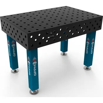 Dílenský stůl Svařovací stůl GPPH PRO 1200x800 mm, ocelová pracovní deska tl. 15 mm, otvory pr. 28 mm v rastru 100x100 mm