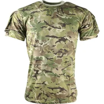 Pánské tričko KOMBAT Triko TACTICAL VELCRO krátký rukáv BTP M BTP