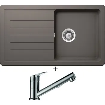 Granitový dřez Granitový dřez SET Schock TOLEDO D-100 Silverstone + Schock EVINAS 577120 nerez