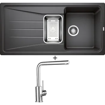 Granitový dřez Granitový dřez SET Blanco SONA 6 S antracit + nerezová miska + Blanco MILA chrom 519414