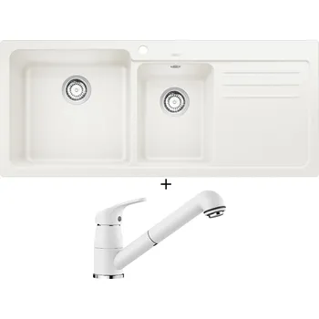 Granitový dřez Granitový dřez SET Blanco NAYA 8 S bílá 519657 + Blanco DARAS-S bílá 517735