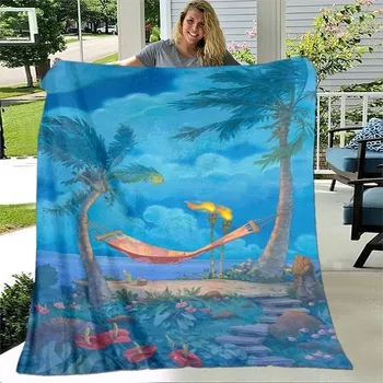 Dětská deka Roztomilá flanelová deka s motivem Stitche - 17,100x150cm