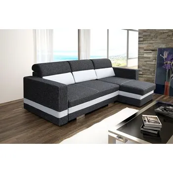 Obývací stěna Sedací souprava Rimini P šedá/EKO bílá