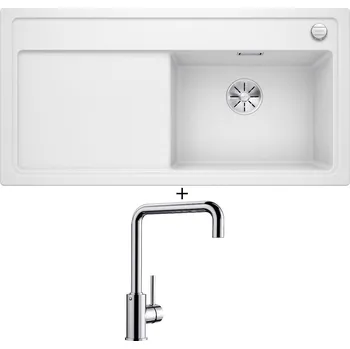 Granitový dřez Granitový dřez SET Blanco ZENAR XL 6 S bílá 523968 + Blanco MILI chrom 519413