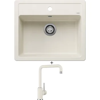 Kuchyňský dřez Granitový dřez SET Blanco LEGRA 6 bílá soft 527086 + Blanco MILI bílá soft 527461