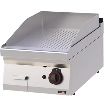 Kuchyňský gril Grilovací deska 40x51 plynová chromovaná hladká bez podestavby | REDFOX - FTHC 70/04 G