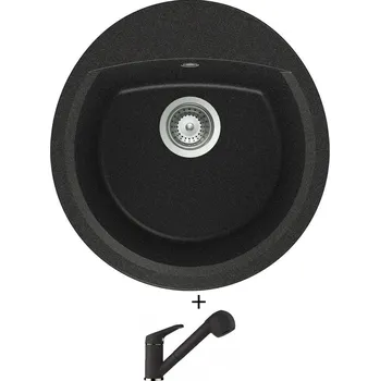 Granitový dřez Granitový dřez SET Schock MANHATTAN R-100 Onyx + Schock COSMO 525122 Onyx