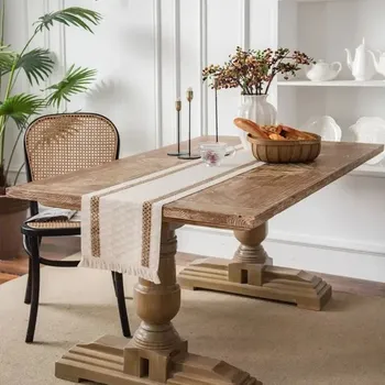 ubrus Vánoční běhoun v bohémském stylu s třásněmi - 10,Rozměr 30 x 275 cm