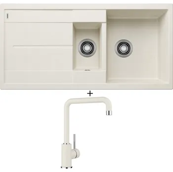 Granitový dřez Granitový dřez SET Blanco METRA 6 S bílá soft 527117 + Blanco MILI bílá soft 527461