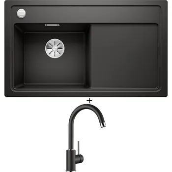 Granitový dřez Granitový dřez SET Blanco ZENAR 45 S černá 526034 + Blanco MIDA černá 526145