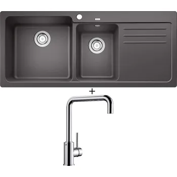 Granitový dřez Granitový dřez SET Blanco NAYA 8 S šedá skála 519655 + Blanco MILI chrom 519413
