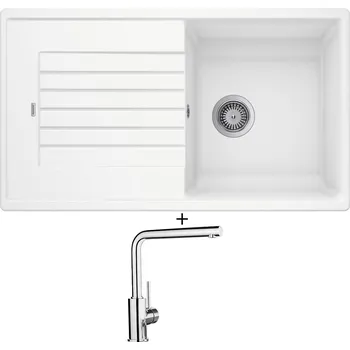 Granitový dřez Granitový dřez SET Blanco ZIA 5 S bílá 520515 + Blanco MILA chrom 519414