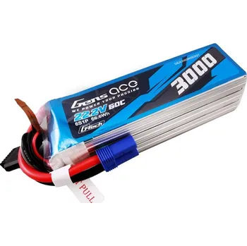 RC vybavení Gens ace G-Tech LiPo - 6S 3000mAh 22,2V 6S1P (60C) EC5 Plug
