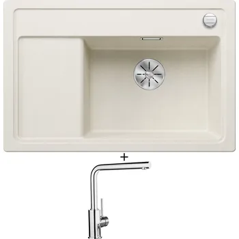 Granitový dřez Granitový dřez SET Blanco ZENAR XL 6 S Compact bílá soft 527185 + Blanco MILA chrom 519414