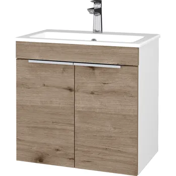 Koupelnový nábytek Dřevojas - Umyvadlová skříňka PROJECT BENEFIT SZD2 60 - N01 Bílá lesk / Úchytka T05 / D23 Herkules 533090F