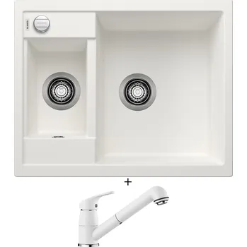 Granitový dřez Granitový dřez SET Blanco METRA 6 bílá s excentrem 516157 + Blanco DARAS-S bílá 517735