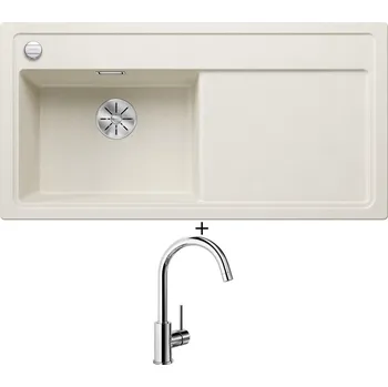 Granitový dřez Granitový dřez SET Blanco ZENAR XL 6 S bílá soft 527187 + Blanco MIDA chrom 517742